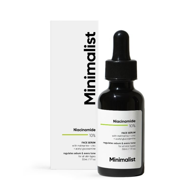 Minimalist 10% Niacinamide Face Serum With Matmarine + Zinc For Reducing Oil & Blemishes (30ml)