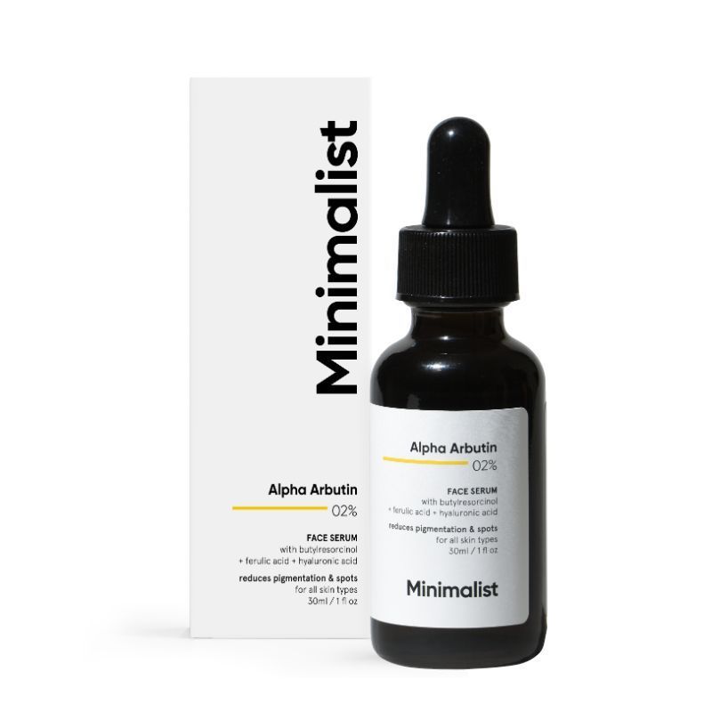 Minimalist 2% Alpha Arbutin Face Serum With Butylresorcinol & Ferulic Acid For Hyperpigmentation (30ml)