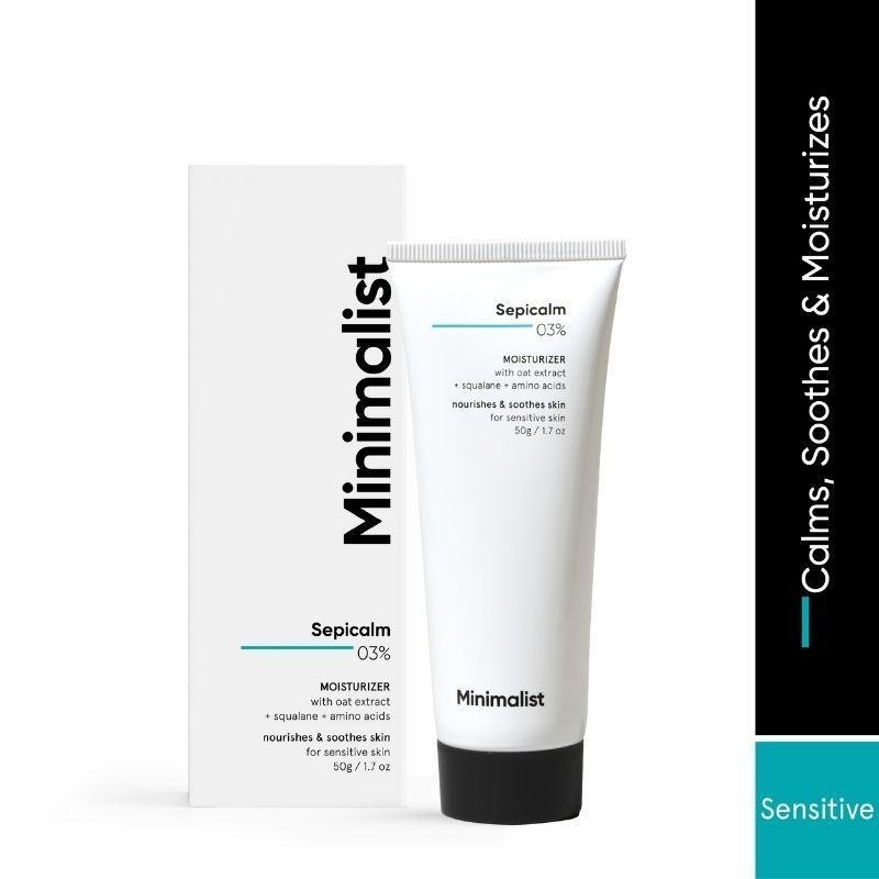 Minimalist 3% Sepicalm Face Moisturiser With Oat Extract For Nourishing & Soothing Skin (50g)