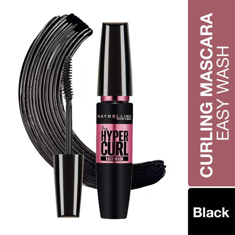 Maybelline New York Volum Express Hyper Curl Mascara - Washable Very Black (9.2ml)