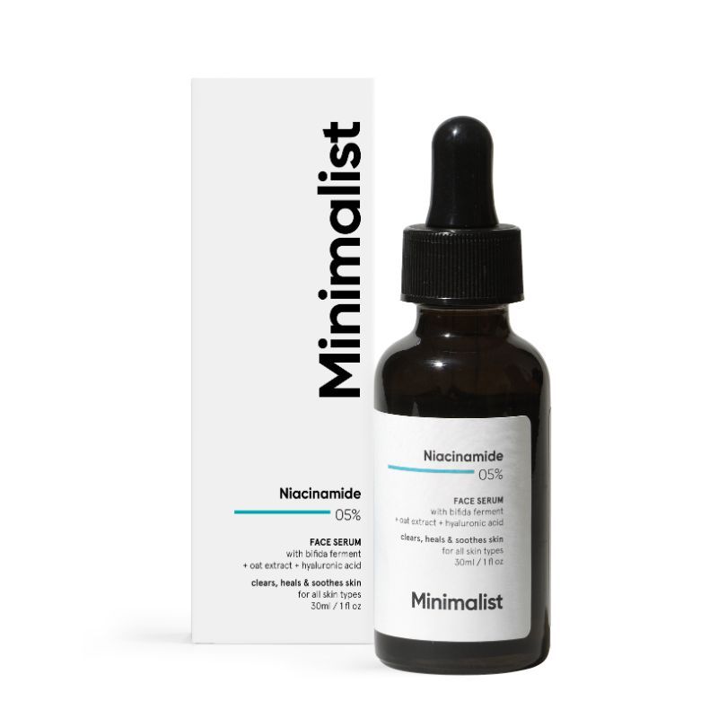 Minimalist 5% Niacinamide Face Serum With Bifida Ferment & Oat Extract For Healing & Soothing Skin (30ml)