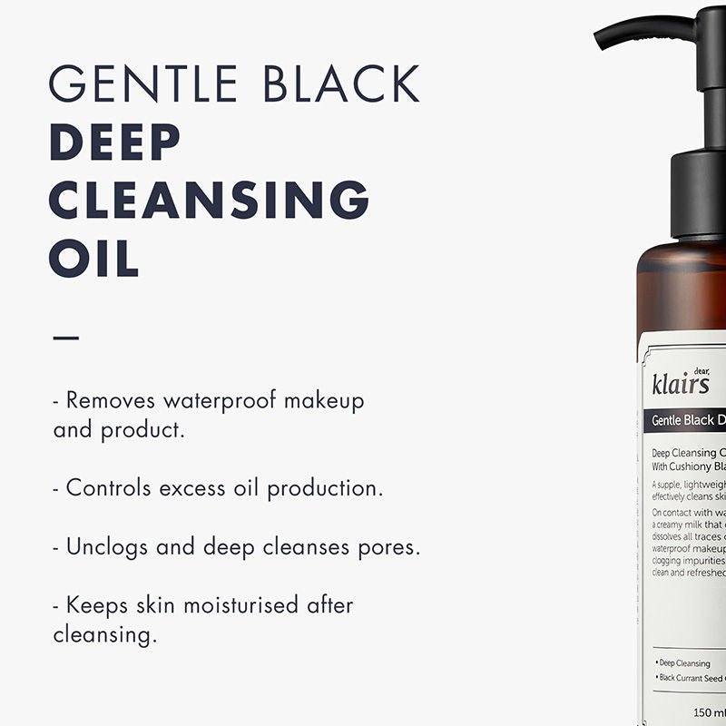 Klairs Gentle Black Deep Cleansing Oil (150ml)