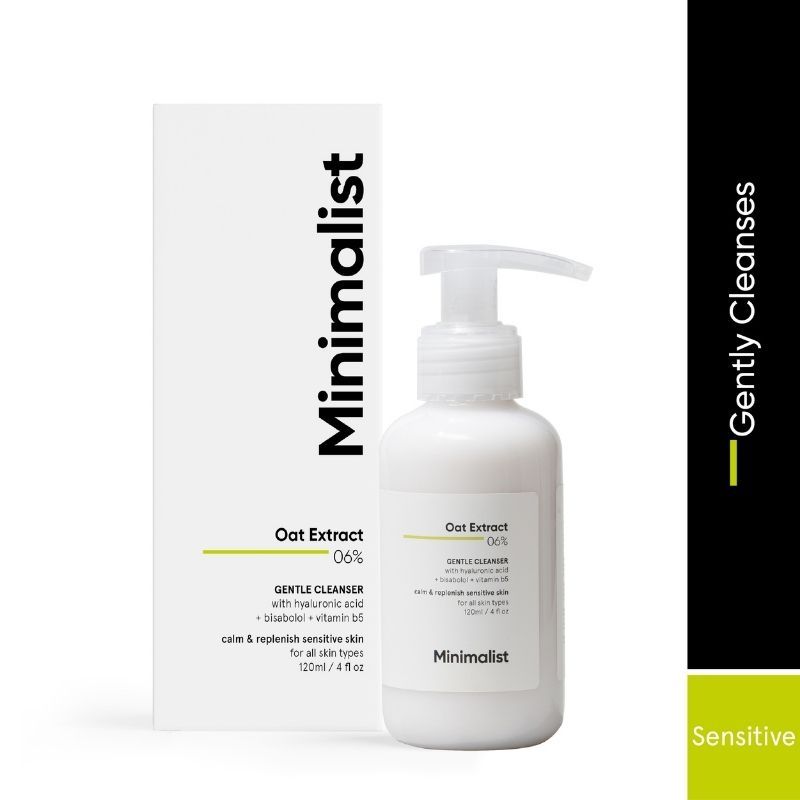 Minimalist 6% Oat Extract Gentle Cleanser With Hyaluronic Acid For Sensitive Skin (120ml)