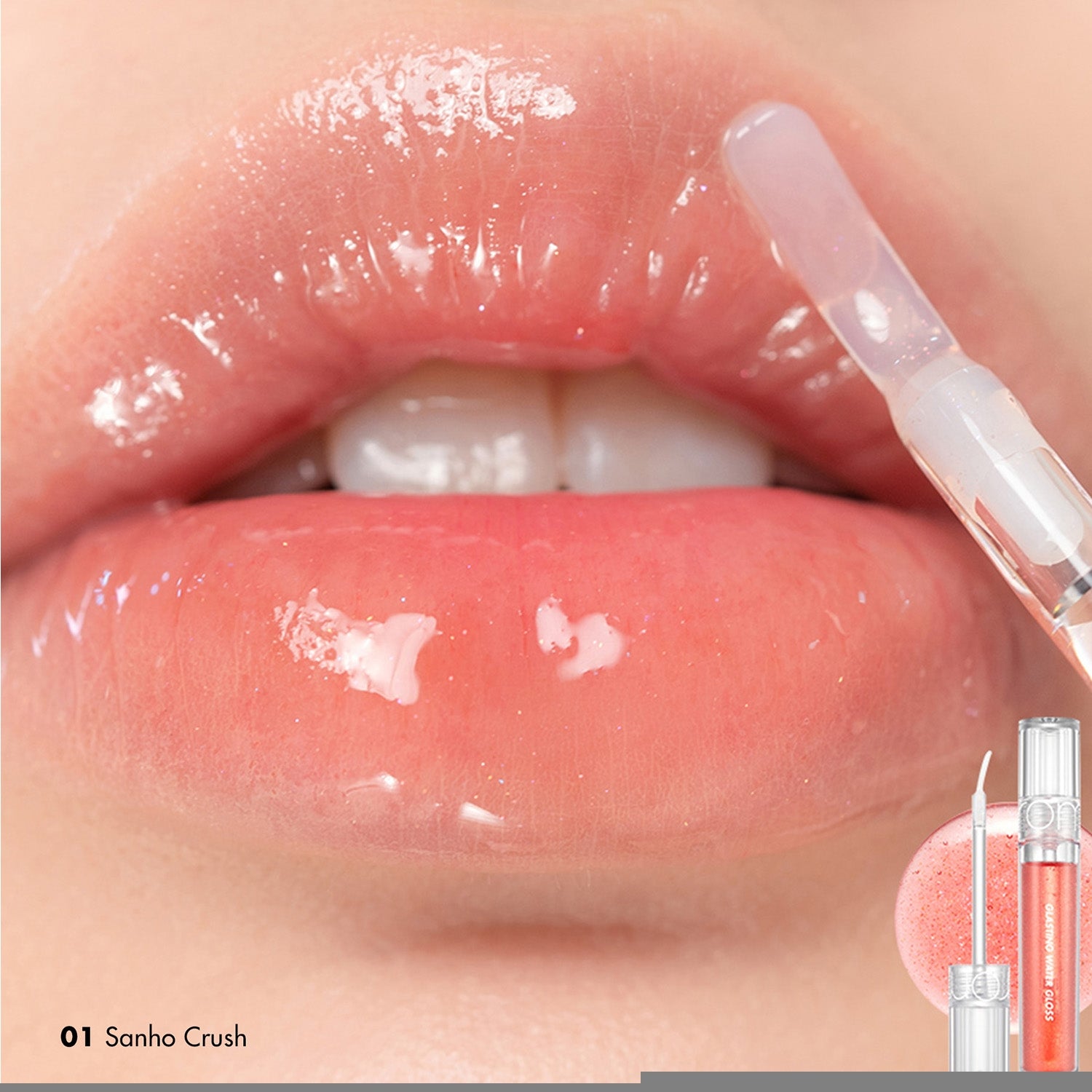 Rom&nd Glasting Water Lip Gloss - 01 Sanho Crush (4g)