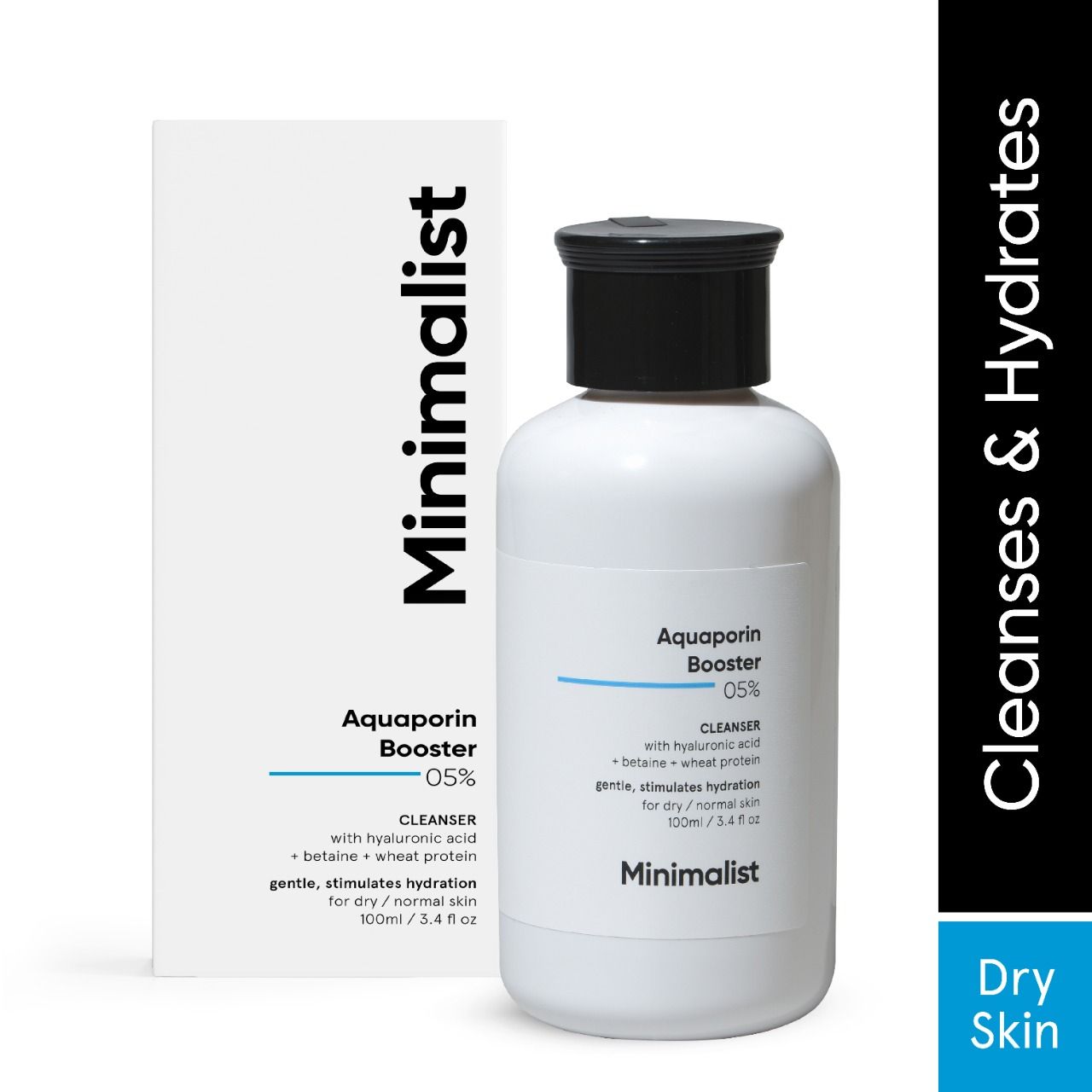 Minimalist 5% Aquaporin Booster Face Wash With Hyaluronic Acid For Dry Skin (100ml)