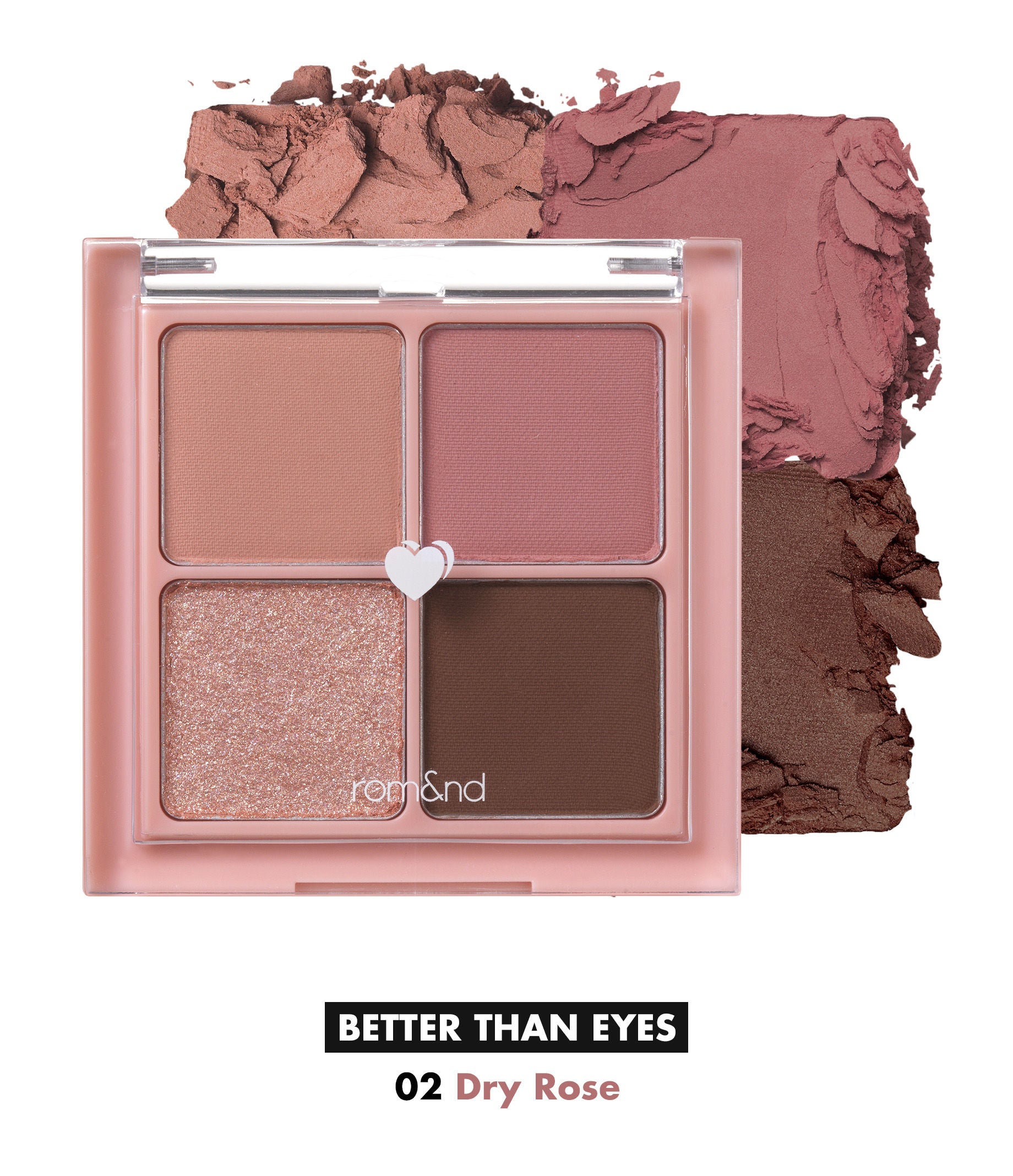 Rom&nd Better Than Eyes Eyeshadow Palette - 02 Dry Rose (6.5g)